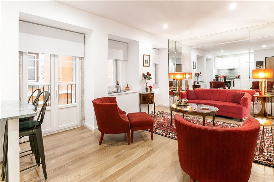Passion, a one-bedroom apartment in Chiado, Lisbon — living room